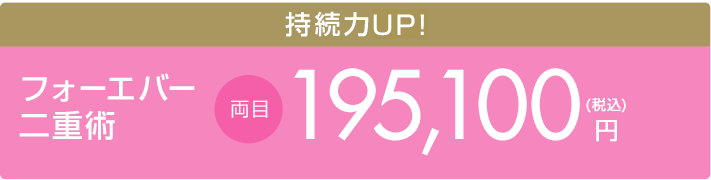 フォーエバー二重術 両目　195,100円（税込）